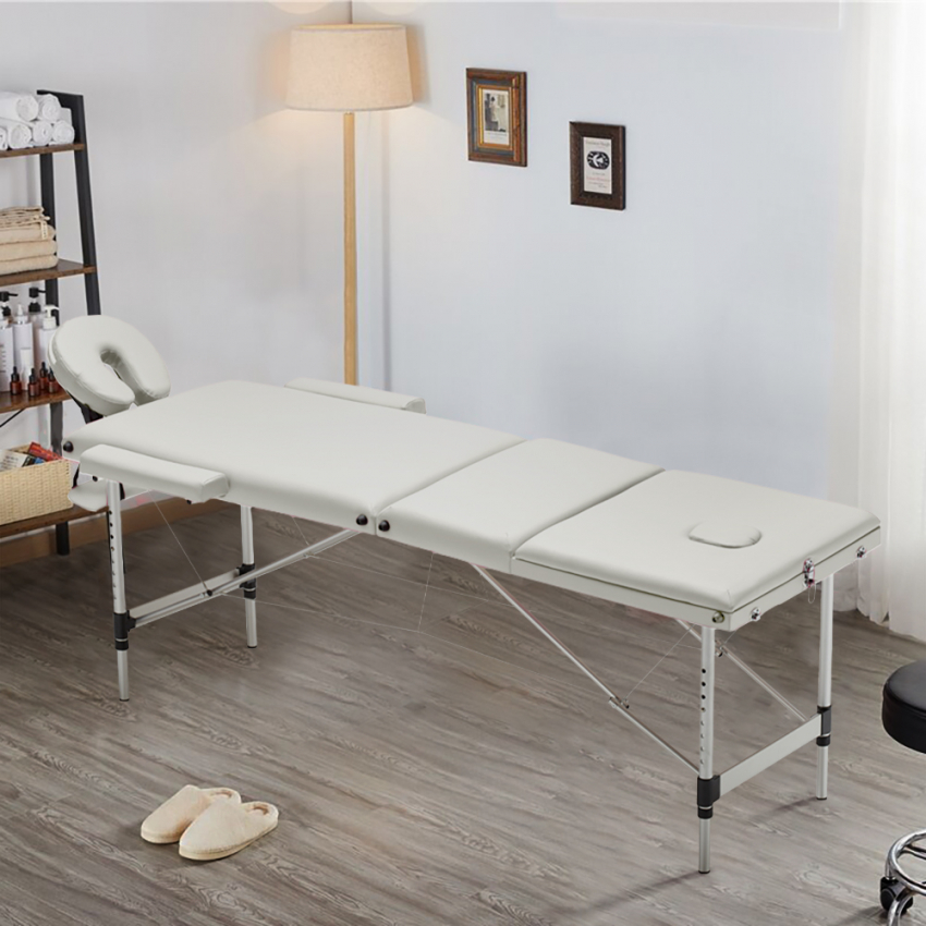 Massageliege 3 Zonen Aluminium Klappbar Tragbar 210 Cm Thai