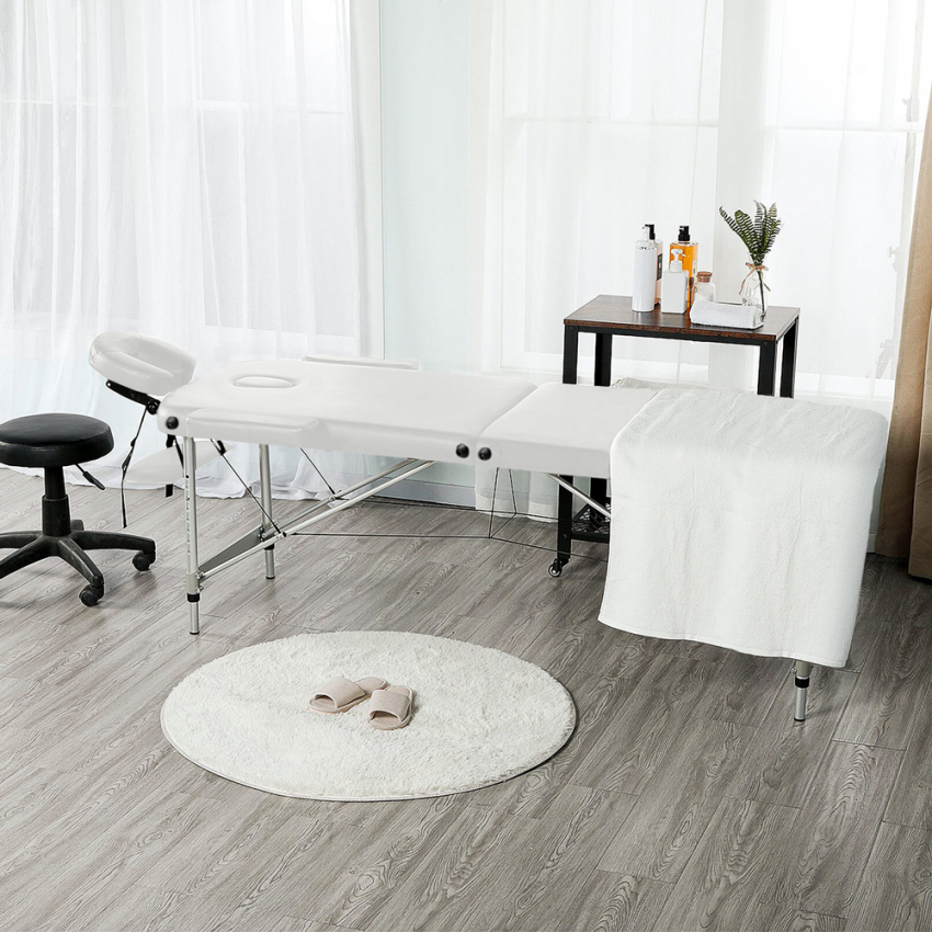 Tragbare klappbare Massageliege aus Aluminium mit 2 Zonen 210 Cm Shiatsu