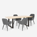 Set rechteckiger Tisch Esstisch 160x80cm 4 Samt Sessel Samsara M2 Katalog