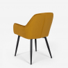Set Tisch Esstisch 200x80cm 6 Stühle Samt  Industrie Design Samsara XL2 