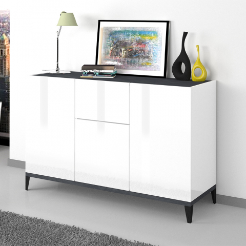 Anrichte 3 Türen Schublade 120x40cm Wohnzimmer Flur Küche Rachel Aktion
