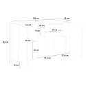 Anrichte 3 Türen Schublade 120x40cm Wohnzimmer Flur Küche Rachel Lagerbestand