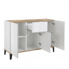 Moderne Design-Anrichte 120x40cm mit 3 Türen und Schublade für Wohnzimmer Rachel Wood Sales