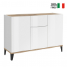 Moderne Design-Anrichte 120x40cm mit 3 Türen und Schublade für Wohnzimmer Rachel Wood Verkauf