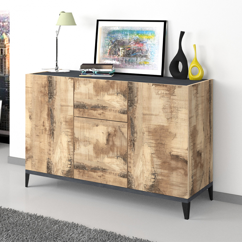 Anrichte Sideboard 120x40cm Flur Wohnzimmer 3 Türen Schublade Rachel Report Aktion