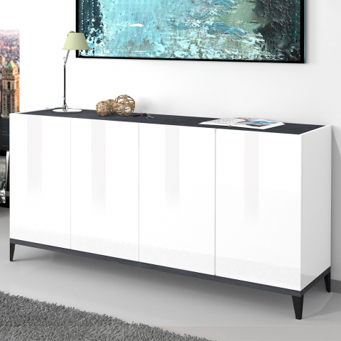 Sideboard mit 4 Türen 160x40cm für Küche, Esszimmer, Eingang Audrey Aktion