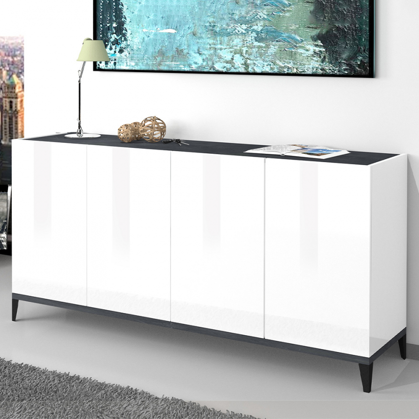 Sideboard mit 4 Türen 160x40cm für Küche, Esszimmer, Eingang Audrey Aktion Sideboard mit 4 Türen 160x40cm für Küche, Esszimmer, Eingang Audrey Aktion
