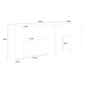 Sideboard mit 4 Türen 160x40cm für Küche, Esszimmer, Eingang Audrey Lagerbestand