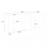 Sideboard mit 4 Türen 160x40cm für Küche, Esszimmer, Eingang Audrey Lagerbestand
