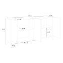 Sideboard 160x40cm 4 Türen Flur Esszimmer Design Audrey Report