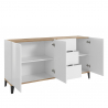 Sideboard 160x40cm mit 3 Türen und 3 Schubladen für Küche oder Flur Rebecca Wood Sales