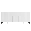 Design-Sideboard Stephanie 200x40cm, 5 Türen, Klappfach, für Flur und Wohnzimmer Rabatte