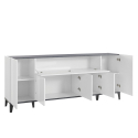 Design-Sideboard Stephanie 200x40cm, 5 Türen, Klappfach, für Flur und Wohnzimmer Sales