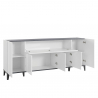 Design-Sideboard Stephanie 200x40cm, 5 Türen, Klappfach, für Flur und Wohnzimmer Sales