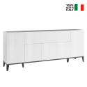 Design-Sideboard Stephanie 200x40cm, 5 Türen, Klappfach, für Flur und Wohnzimmer Verkauf