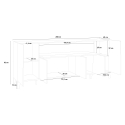 Modernes Design Sideboard 200x40cm 5 Türen Stephanie Wood Katalog