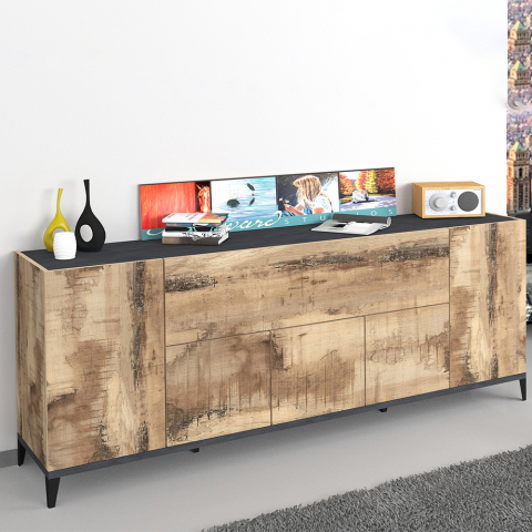 Sideboard mit 5 Türen und 1 Klappfach 200x40cm Stephanie Report Aktion