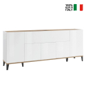 Moderne Design-Sideboard 200x40cm 5 Türen Klappfach Stephanie Wood Angebot