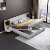 Bett Doppelbett Polsterbett hochklappbar 160x190 cm mit Bettkasten mit 2 Nachttischen im modernen Design Schwaz Angebot
