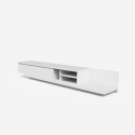 TV Bank 3 Fächer 2 Schubladen modernes Design Wohnzimmer Linurk Eigenschaften