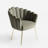 Samt Sessel in modernem Design vergoldete Beine Calicis Angebot