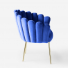 Samt Sessel in modernem Design vergoldete Beine Calicis 