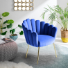 Samt Sessel in modernem Design vergoldete Beine Calicis 