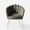 Samt Sessel in modernem Design vergoldete Beine Calicis Rabatte