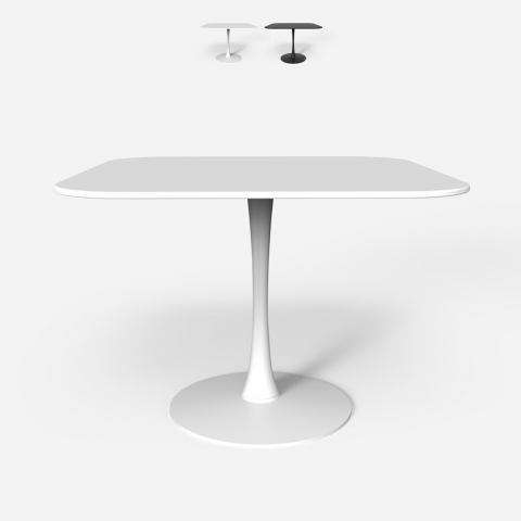 Quadratischer Tisch Design Tulipan Stil für Bar Küche Esszimmer Lillium 80 Aktion