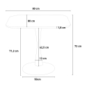 Quadratischer Tisch Design Goblet Stil für Bar Küche Esszimmer Lillium 80 Modell