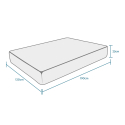 Memory Foam Matratze Einzel-Kingsize 120x190 cm antiallergisch 7 Zonen Leaf Plus 