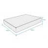 Memory Foam Matratze Einzel-Kingsize 120x190 cm antiallergisch 7 Zonen Leaf Plus 