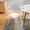 transparenter Stuhl mit Kissen in skandinavischem Design Goblet caurs Lagerbestand