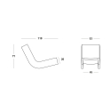 Moderner Schaukelstuhl für Wohnzimmer, Garten, Terrasse Twist Slide 