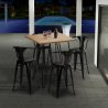 set 4 hocker tisch 60x60cm holz bar küche mason Lagerbestand
