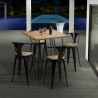 set hoher tisch 60x60cm 4 hocker bar küche mason top light Rabatte