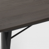 set tisch 120x60cm  4 stühle Lix holz industrie stil caster top light Maße