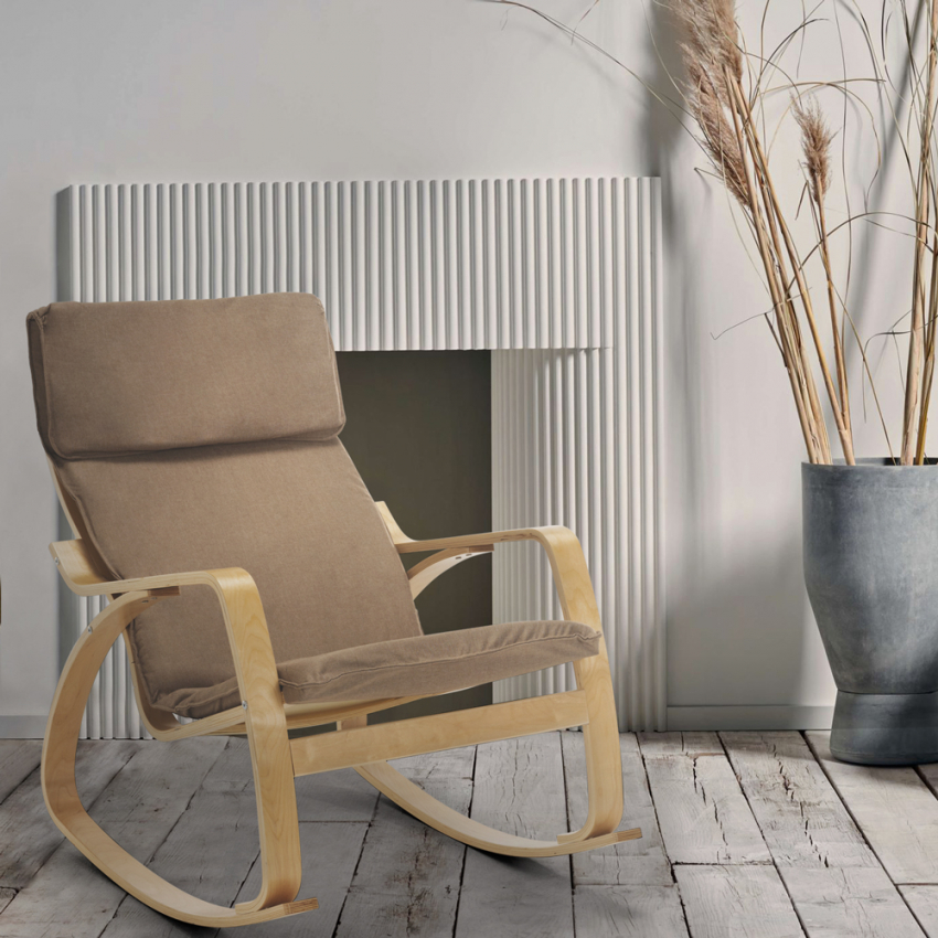  Aalborg: Schaukelstuhl aus Holz skandinavisches Design ergonomisch