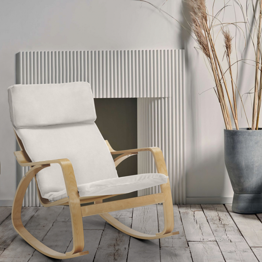  Aalborg : Schaukelstuhl aus Holz skandinavisches Design ergonomisch 