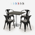 couchtisch set horeca bar küche restaurants 90x90cm 4 stühle heavy Aktion