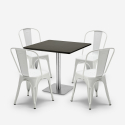 restaurant bar set 4 stühle couchtisch schwarz horeca 90x90cm just Maße