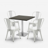 restaurant bar set 4 stühle couchtisch schwarz horeca 90x90cm just Maße