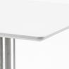 Satz von 4 stapelbaren weißen Couchtisch Stühle 90x90cm bar Horeca Prince White 