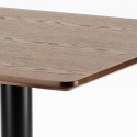 Holz-Couchtisch-Set 90x90cm Horeca 4 stapelbare Poly-Rattan-Stühle Barrett Maße
