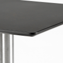 Satz von 4 stapelbaren Stühlen Bar Küche Tisch Horeca schwarz 90x90cm Jasper Black 