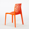 Couchtisch-Set aus Holz und Metall Horeca 90x90cm 4 stapelbare Designer-Stühle Dustin 