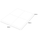 Stoßdämpfende Gummiboden-Matte, Schutzfliese für Fitnessstudio, 1x1m Fit Square 
