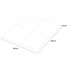 Stoßdämpfende Gummiboden-Matte, Schutzfliese für Fitnessstudio, 1x1m Fit Square 