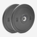 2 x Olympische Hantelscheiben 5 kg Gummi Cross-Training Bumper HD Aktion