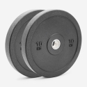 2 x Olympische Hantelscheiben 10 kg Gummi Cross-Training Bumper HD Aktion